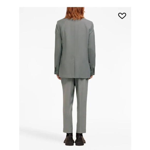 AMI Mens's Paris Twill Sport Single-Breasted Tailored Blazer in grey EU 50 US 40 - Picture 3 of 17